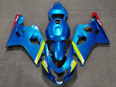 2004-2005 Pearl Blue Yellow GSXR 600-750 Fairings