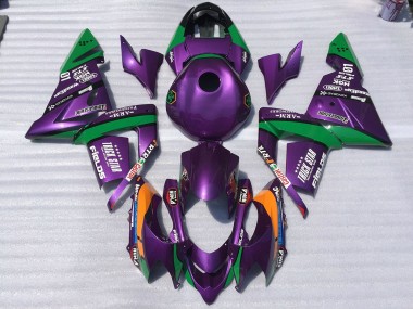 2004-2005 Purple and Green Trickstar ZX10R Fairings