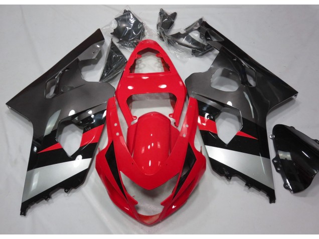2004-2005 Red and Silver Gloss GSXR 600-750 Fairings 2004-2005 Red and Silver Gloss GSXR 600-750 Fairings