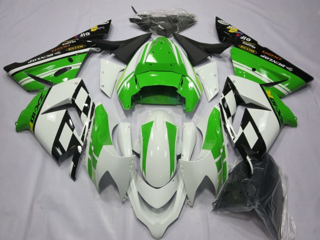 2004-2005 Special White Green ZX10R Fairings 2004-2005 Special White Green ZX10R Fairings