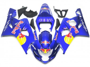2004-2005 Vibrant Blue Red Bull Style GSXR 600-750 Fairings