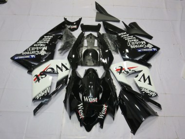 2004-2005 West White Black ZX10R Fairings