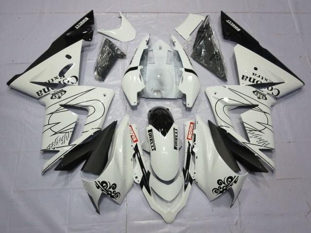 2004-2005 White Corona ZX10R Fairings