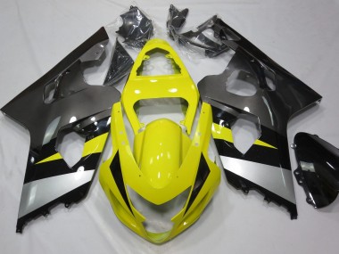 2004-2005 Yellow and Grey GSXR 600-750 Fairings