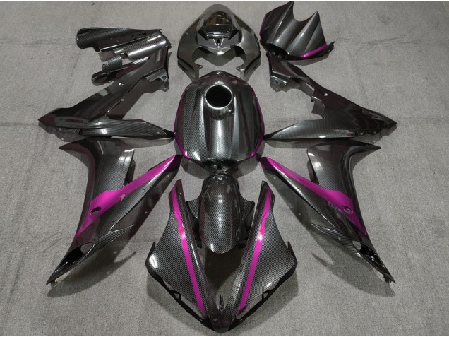 2004-2006 Carbon Fiber Style w Pink R1 Fairings 2004-2006 Carbon Fiber Style w Pink R1 Fairings