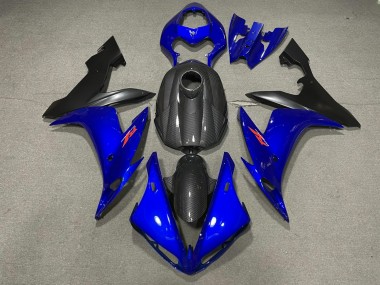 2004-2006 Gloss Blue and Carbon Fiber Style R1 Fairings