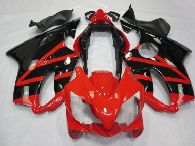2004-2007 Gloss Black and Red CBR600 F4i Fairings