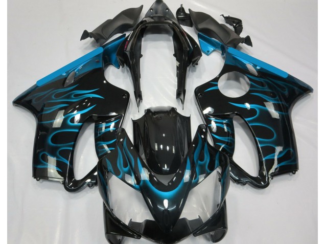 2004-2007 Light Blue Flame CBR600 F4i Fairings 2004-2007 Light Blue Flame CBR600 F4i Fairings