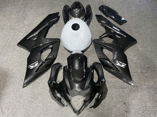 2005-2006 Carbon Fiber Style & Gloss White GSXR 1000 Fairings 2005-2006 Carbon Fiber Style & Gloss White GSXR 1000 Fairings