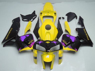 2005-2006 Gloss Yellow & Purple Splatter CBR600RR Fairings