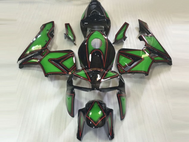 2005-2006 Green & Red Outline CBR600RR Fairings 2005-2006 Green & Red Outline CBR600RR Fairings