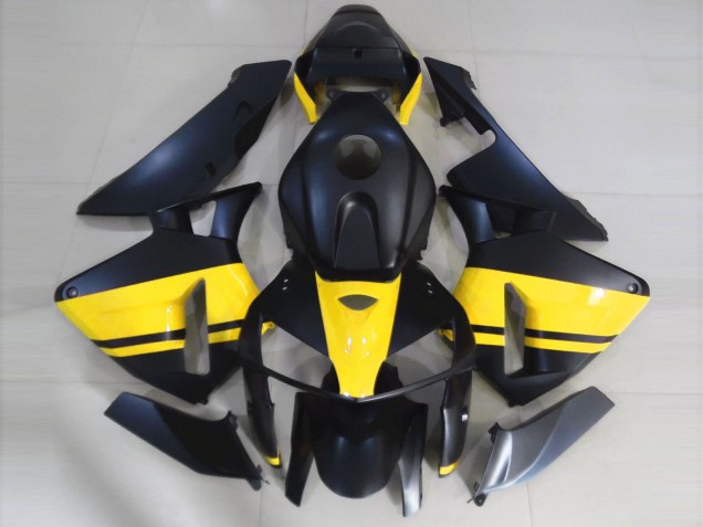 2005-2006 Matte Black & Gloss Yellow CBR600RR Fairings 2005-2006 Matte Black & Gloss Yellow CBR600RR Fairings