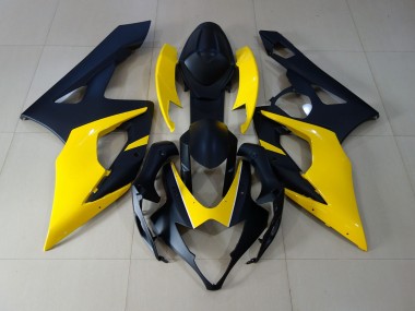 2005-2006 Matte Black & Yellow GSXR 1000 Fairings