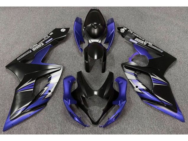2005-2006 Matte Black and Blue GSXR 1000 Fairings 2005-2006 Matte Black and Blue GSXR 1000 Fairings