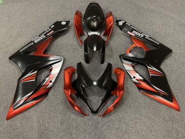 2005-2006 Matte Black and Orange GSXR 1000 Fairings