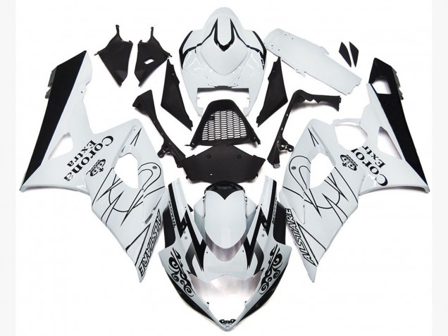 2005-2006 OEM White Corona Style GSXR 1000 Fairings 2005-2006 OEM White Corona Style GSXR 1000 Fairings