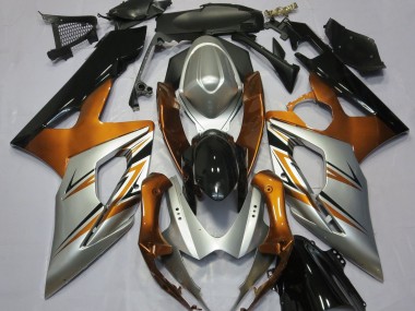 2005-2006 Orange Silver and Black GSXR 1000 Fairings