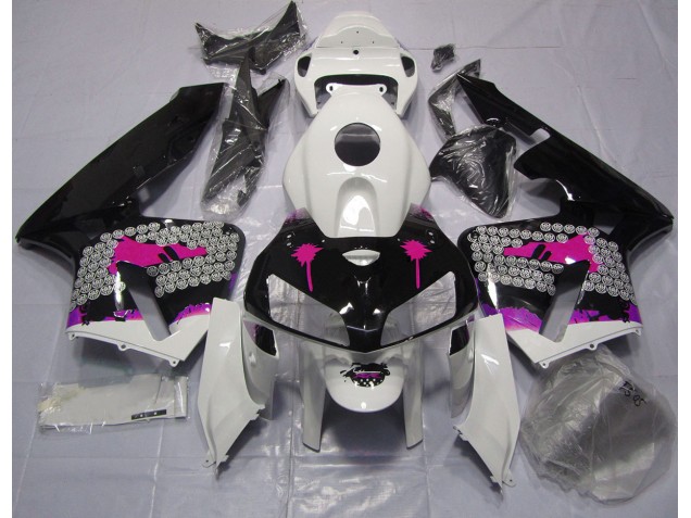 2005-2006 Pink Splatter on Gloss Black CBR600RR Fairings 2005-2006 Pink Splatter on Gloss Black CBR600RR Fairings