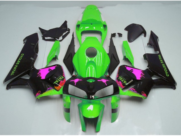 2005-2006 Pink Splatter on Green CBR600RR Fairings 2005-2006 Pink Splatter on Green CBR600RR Fairings