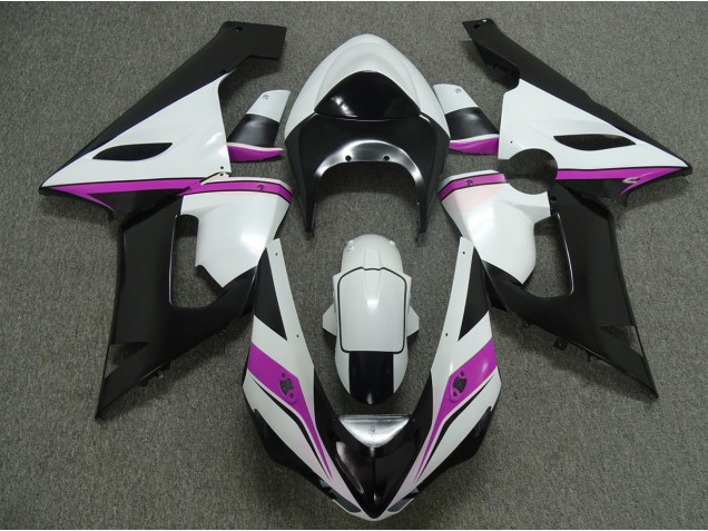 2005-2006 Pink White and Black ZX6R Fairings