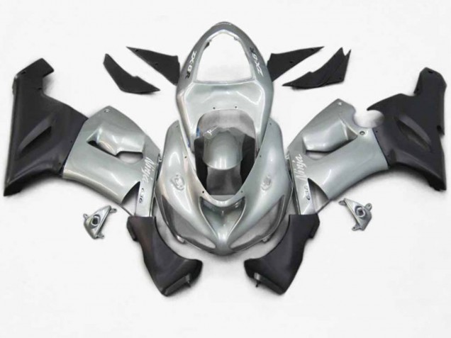 2005-2006 Silver Red Flame ZX6R Fairings