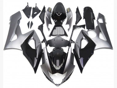 2005-2006 Silver and Gloss Black Style GSXR 1000 Fairings