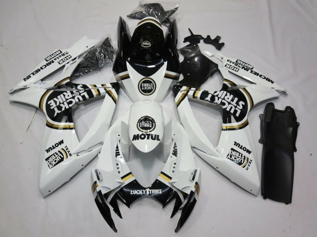 2006-2007 Black White Lucky Strike GSXR 600-750 Fairings 2006-2007 Black White Lucky Strike GSXR 600-750 Fairings