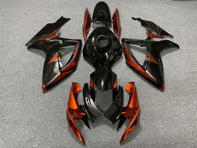 2006-2007 Black and Burnt Orange GSXR 600-750 Fairings 2006-2007 Black and Burnt Orange GSXR 600-750 Fairings