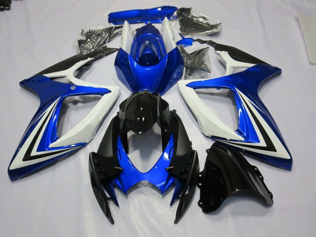 2006-2007 Blue Black and White GSXR 600-750 Fairings 2006-2007 Blue Black and White GSXR 600-750 Fairings