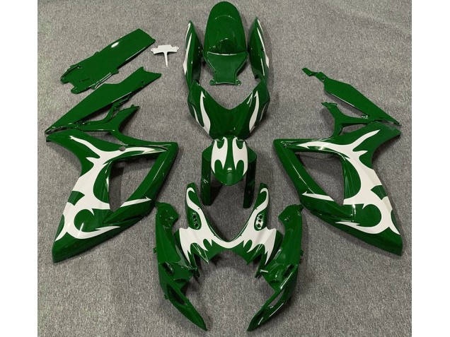 2006-2007 Dark Green & White GSXR 600-750 Fairings