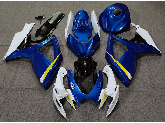 2006-2007 Gloss Blue White and Yellow GSXR 600-750 Fairings 2006-2007 Gloss Blue White and Yellow GSXR 600-750 Fairings