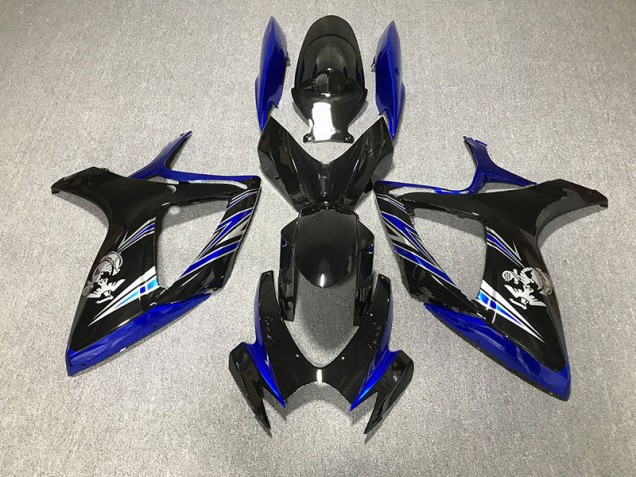2006-2007 Gloss Blue and Black Design GSXR 600-750 Fairings 2006-2007 Gloss Blue and Black Design GSXR 600-750 Fairings