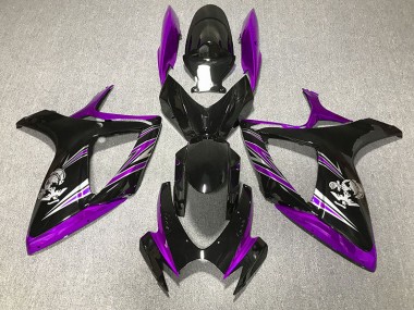 2006-2007 Gloss Purple and Black Design GSXR 600-750 Fairings