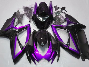 2006-2007 Gloss Purple and Black GSXR 600-750 Fairings