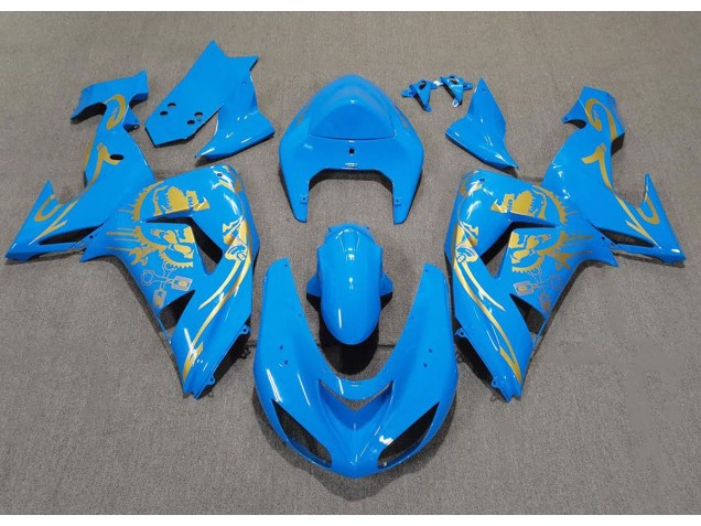 2006-2007 Light Blue & Gold ZX10R Fairings 2006-2007 Light Blue & Gold ZX10R Fairings