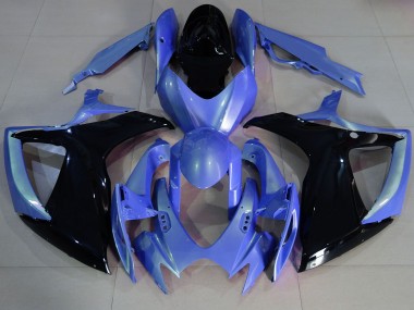 2006-2007 Light Blue and Black GSXR 600-750 Fairings