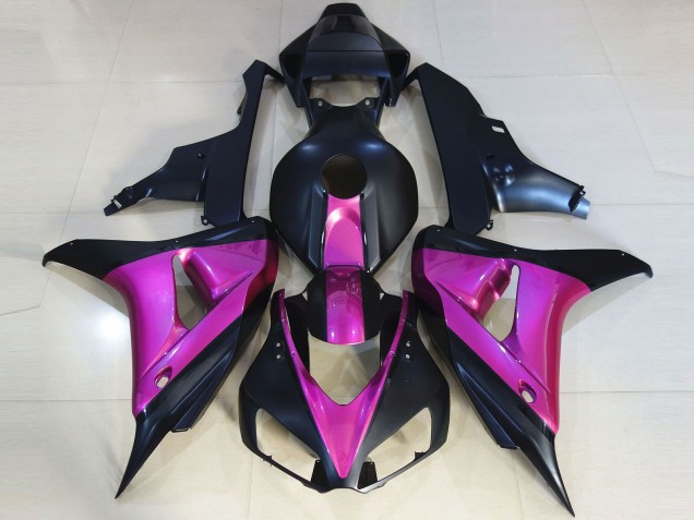 2006-2007 Matte Black & Pink CBR1000RR Fairings 2006-2007 Matte Black & Pink CBR1000RR Fairings