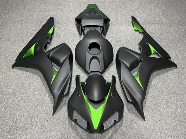 2006-2007 Matte Black and Green CBR1000RR Fairings 2006-2007 Matte Black and Green CBR1000RR Fairings