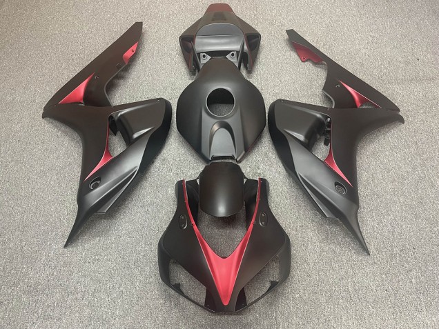 2006-2007 Matte Black and Red CBR1000RR Fairings 2006-2007 Matte Black and Red CBR1000RR Fairings