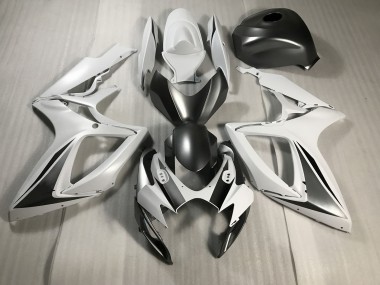 2006-2007 Matte White and Grey GSXR 600-750 Fairings
