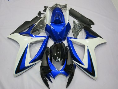 2006-2007 OEM Style White Blue GSXR 600-750 Fairings