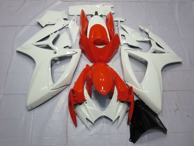 2006-2007 Orange and White GSXR 600-750 Fairings