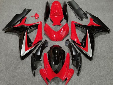 2006-2007 Red Black OEM Style GSXR 600-750 Fairings