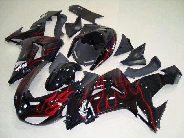 2006-2007 Red Flame ZX10R Fairings 2006-2007 Red Flame ZX10R Fairings