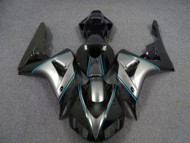2006-2007 Silver with Blue Pin Stripe CBR1000RR Fairings