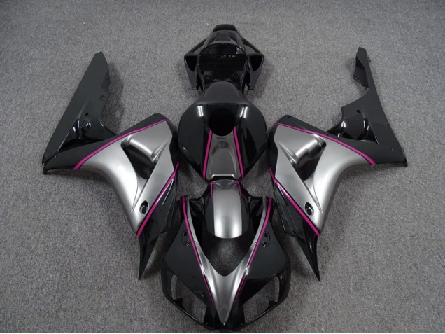 2006-2007 Silver with Pink Pin Stripe CBR1000RR Fairings 2006-2007 Silver with Pink Pin Stripe CBR1000RR Fairings