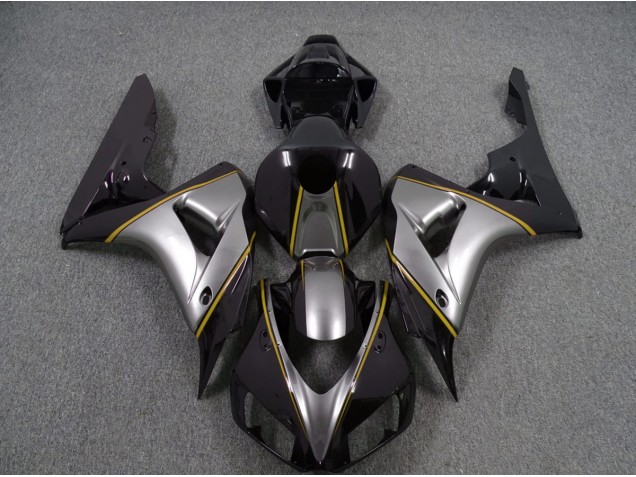 2006-2007 Silver with Yellow Pin Stripe CBR1000RR Fairings 2006-2007 Silver with Yellow Pin Stripe CBR1000RR Fairings