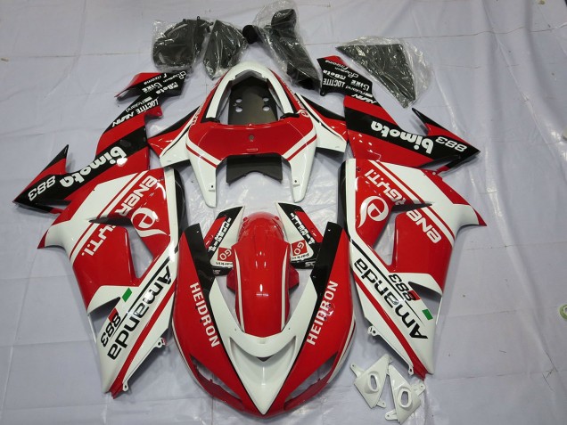2006-2007 White Red ZX10R Fairings