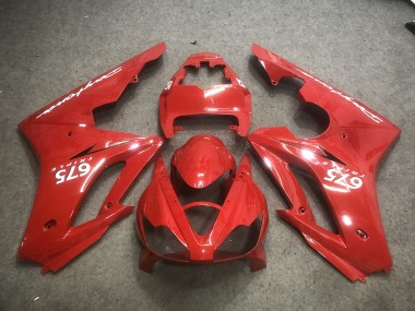 2006-2008 Red with White Decals Daytona 675 Fairings