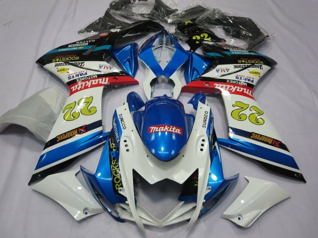 2007-2008 22 White and Blue GSXR 1000 Fairings